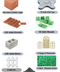 Minyatür Orta Paket İnşaat Seti (Kilit Taşı+Mozaik)